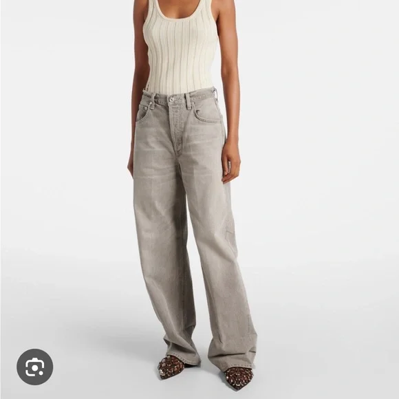 Citizens of Humanity Ayla Wide-Leg Jeans in Quartz - Picture 1 of 5